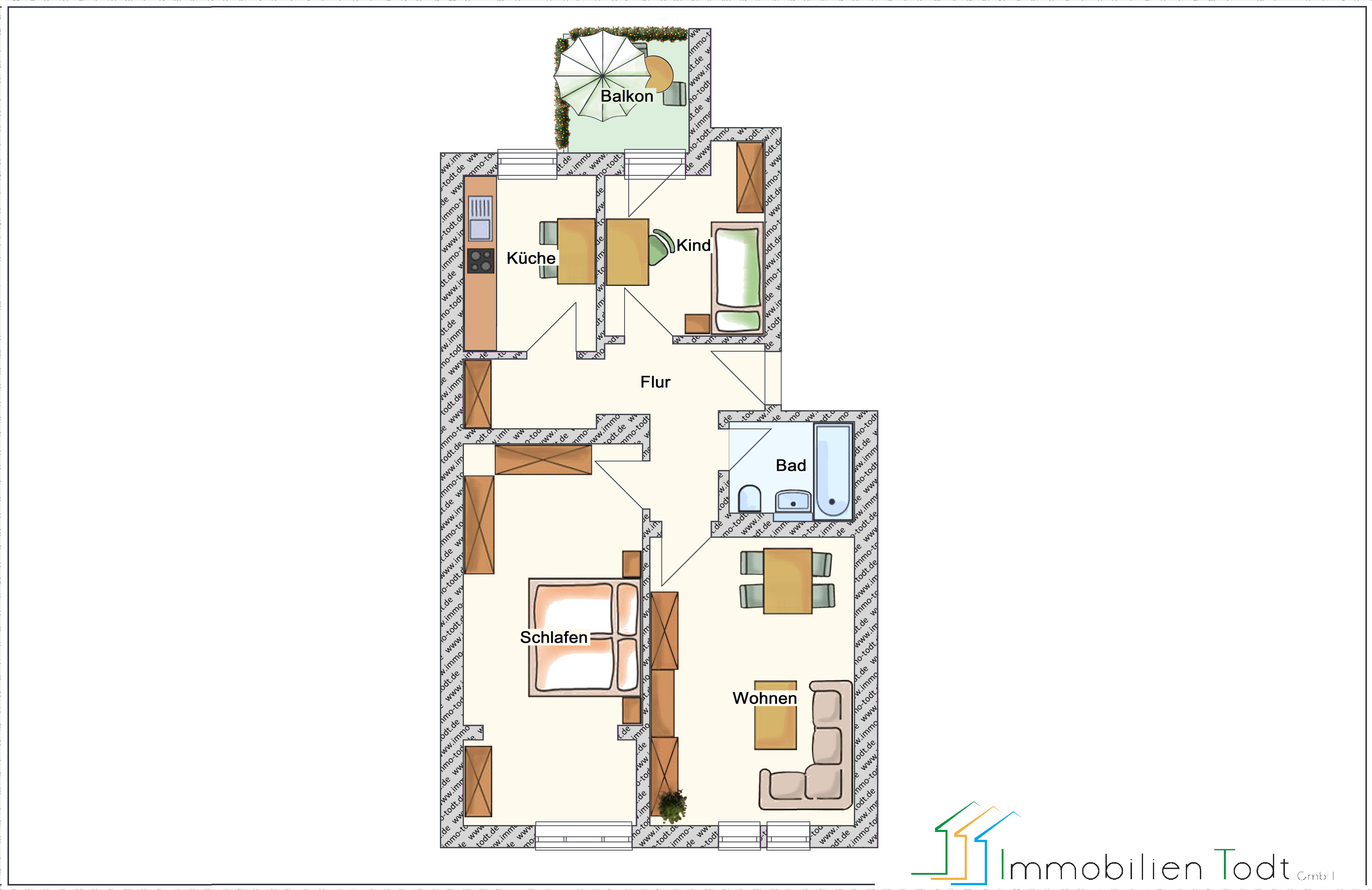 Apartment zur Miete 375 € 3 Zimmer 70 m²<br/>Wohnfläche Moritzstr. 81 Neundorfer Vorstadt Plauen 08523
