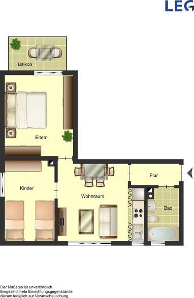 Wohnung zur Miete 379 € 3 Zimmer 50,7 m² Erdgeschoss Wildmundstraße 8 Obermeiderich Duisburg 47138