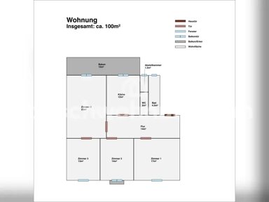 Wohnung zur Miete 990 € 4 Zimmer 98 m² 2. Geschoss Neuehrenfeld Köln 50823