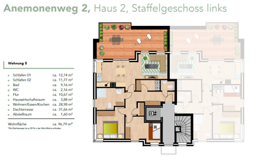 Penthouse zum Kauf Provisionsfrei 380.000 € 3 Zimmer 96,8 m² Lotte Lotte 49504