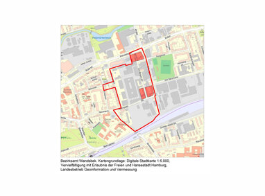 Mehrfamilienhaus zum Kauf 3.912.000 € 1.118 m² Grundstück von-Bargen-Straße 5 + 7 + 9 Wandsbek Hamburg Wandsbek 22041