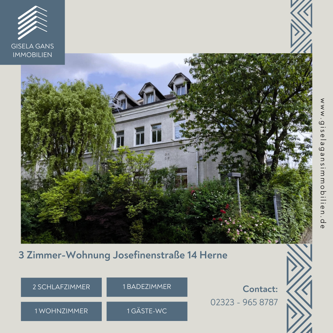 Wohnung zum Kauf 148.000 € 3 Zimmer 97 m²<br/>Wohnfläche 1. Stock<br/>Geschoss Josefinenstraße 14 Horsthausen Herne 44628