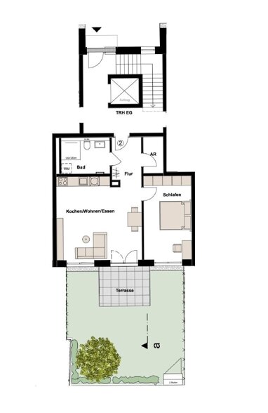 Wohnung zum Kauf provisionsfrei 369.000 € 2 Zimmer 60,8 m² Ronhof 151 Fürth 90765