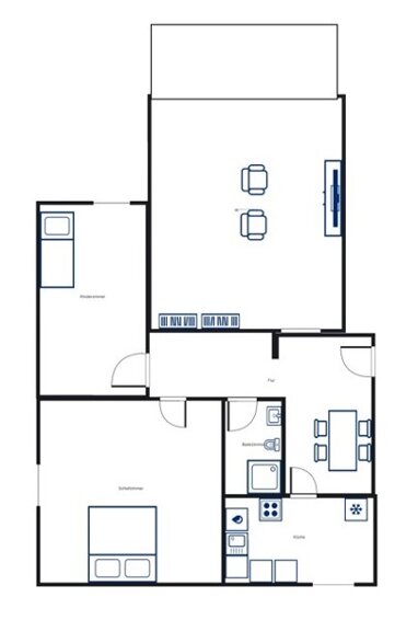 Wohnung zur Miete 770,95 € 3 Zimmer 77,6 m² 2. Geschoss Oberhofstr. 55 Friedrichshafen - West 3 Friedrichshafen 88045