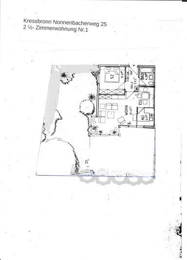 Terrassenwohnung zur Miete 650 € 2,5 Zimmer 58 m² EG frei ab 01.01.2045 Nonnenbacherweg Kressbronn Kressbronn am Bodensee 88079