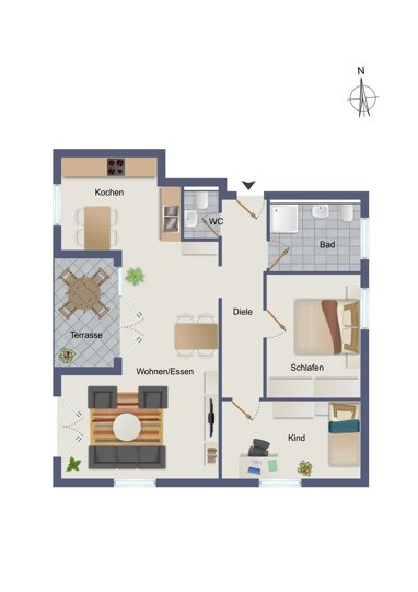 Wohnung zum Kauf 419.234 € 3 Zimmer 84,7 m² Öhringen Öhringen 74613