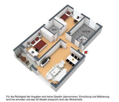 Wohnung zur Miete 539 € 3 Zimmer 71,1 m² 2. Geschoss Friedrich-Ebert-Straße 17 Kreuztal Kreuztal 57223