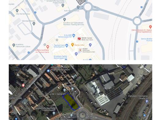 Grundstück zum Kauf 515.000 € 612 m² Grundstück Prof. Wagner. Str. / Ecke Philipp-Reis-Passage Seulberg Friedrichsdorf 61381