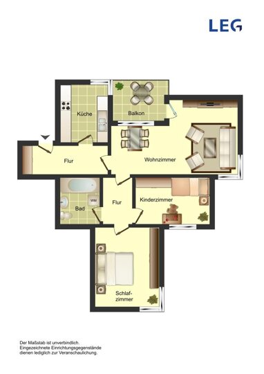 Wohnung zur Miete nur mit Wohnberechtigungsschein 375,29 € 3 Zimmer 70,9 m² Erdgeschoss Richard-Wagner-Straße 34 Methler Kamen 59174