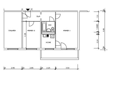 Wohnung zum Kauf Provisionsfrei 100.000 € 3 Zimmer 69 m² Erich Zastrow Str. 14 Neubrandenburg 17034