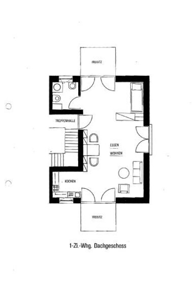 Wohnung zur Miete 700 € 1 Zimmer 44 m² 3. Geschoss Jungerhalde 81 Allmannsdorf Konstanz 78464