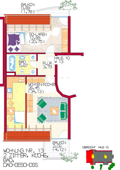 Wohnung zum Kauf provisionsfrei 309.900 € 2 Zimmer 55,8 m² 4. Geschoss Pfarrer-Neumair-Str. 11 Wasserburg am Inn 83512