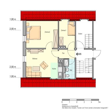 Wohnung zur Miete 346 € 2 Zimmer 44,8 m² 3. Geschoss Nachtigalstr. 27 Herford-Stadt Herford 32049