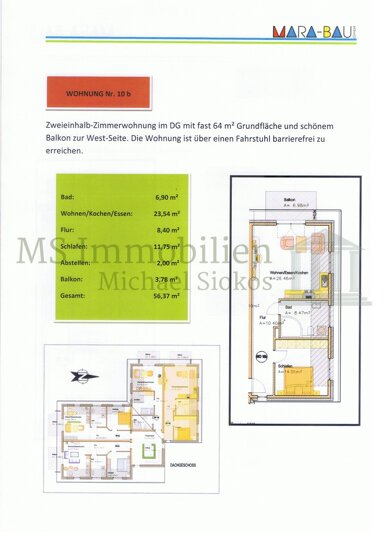 Wohnung zum Kauf 229.000 € 2 Zimmer 56,4 m² Hofheim Lampertheim / Hofheim 68623