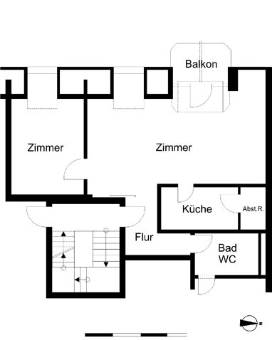 Wohnung zur Miete 413 € 2 Zimmer 65,2 m² 3. Geschoss Bergstraße 8 Geestendorf Bremerhaven 27570