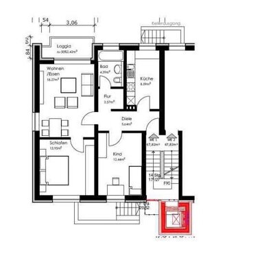 Wohnung zur Miete 589,60 € 4,5 Zimmer 67 m² 3. Geschoss frei ab 20.07.2024 Gustav-Stresemann-Str. 1 Südstadt Grevenbroich 41515