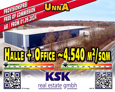 Logistikzentrum zur Miete Provisionsfrei 4.540 m² Lagerfläche teilbar von 1.750 m² bis 4.540 m² Unna - Mitte Unna 59423