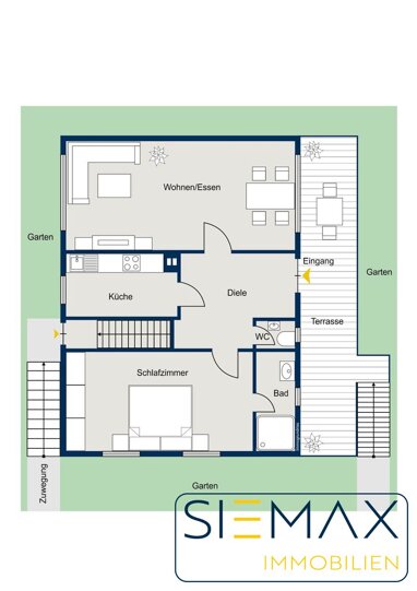 Wohnung zur Miete 1.230 € 2 Zimmer 75 m² Rahlstedt Hamburg 22149