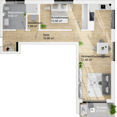 Wohnung zum Kauf Provisionsfrei 324.900 € 2 Zimmer 68,5 m² Erdgeschoss Reimelstraße 3 Ravolzhausen Neuberg 63543