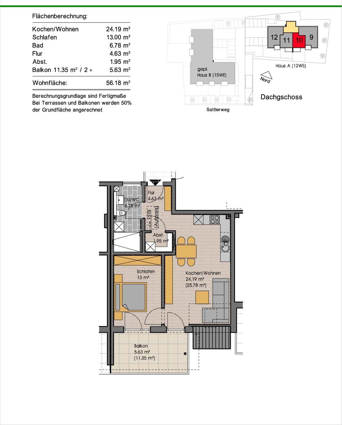 Wohnung zum Kauf Provisionsfrei 245.000 € 2 Zimmer 56,2 m²<br/>Wohnfläche Egg Egg 87743
