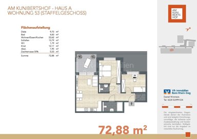 Wohnung zum Kauf provisionsfrei 390.000 € 3 Zimmer 72,9 m² 3. Geschoss Witterschlick Alfter 53347