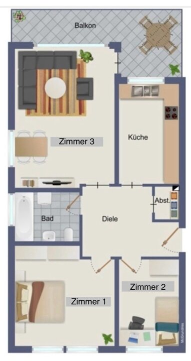 WG-Zimmer zur Miete Wohnen auf Zeit 420 € 12 m² 1. Geschoss Bloherfelde Oldenburg 26129