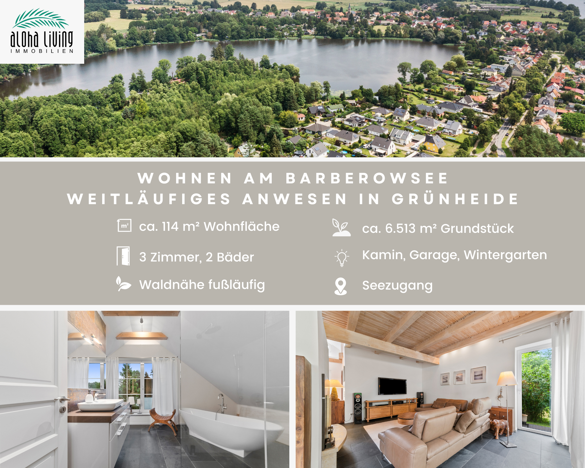 Einfamilienhaus zum Kauf 1.350.000 € 3 Zimmer 114 m²<br/>Wohnfläche 6.315 m²<br/>Grundstück Kagel Grünheide (Mark) 15537