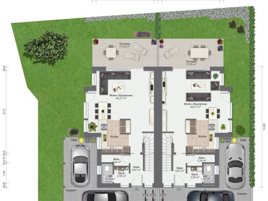 Doppelhaushälfte zum Kauf 1.280.000 € 6 Zimmer 182,3 m² Gerstäckerweg 8 Wollmatingen Konstanz / Wollmatingen 78467