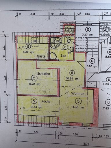 Wohnung zur Miete 445 € 3 Zimmer 63,4 m² 2. Geschoss Reihersgasse Schmalkalden Schmalkalden 98574