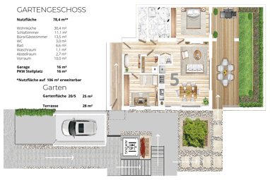 Terrassenwohnung zum Kauf Provisionsfrei 295.000 € 3 Zimmer 80 m² Innstadt Passau 94032