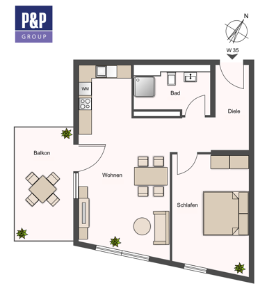 Wohnung zur Miete 949 € 2 Zimmer 50,8 m² 3. Geschoss frei ab 01.10.2024 Kunigundenstraße 9 St. Leonhard Nürnberg 90439