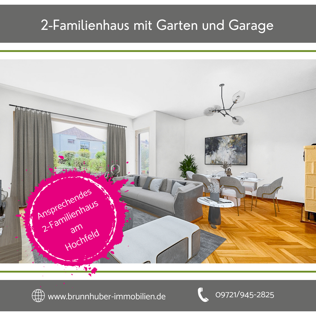 Mehrfamilienhaus zum Kauf 449.000 € 9 Zimmer 174 m²<br/>Wohnfläche 465 m²<br/>Grundstück Hochfeld - Steinberg Schweinfurt 97422