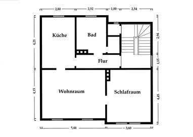 Wohnung zur Miete 410 € 2 Zimmer 62 m² 1. Geschoss Erfurter Straße 14 Ilmenau Ilmenau 98693