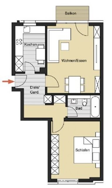 Wohnung zum Kauf Provisionsfrei 399.000 € 2 Zimmer 58,7 m² 3. Geschoss Pantaleonswall 33 Altstadt - Süd Köln 50676