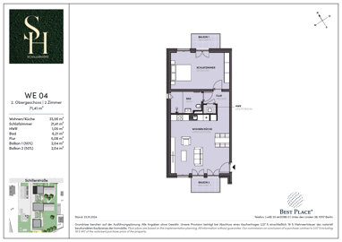 Wohnung zum Kauf 499.000 € 2 Zimmer 71,4 m² 2. Geschoss Schillerstraße 23 Rosenthal Berlin 13158