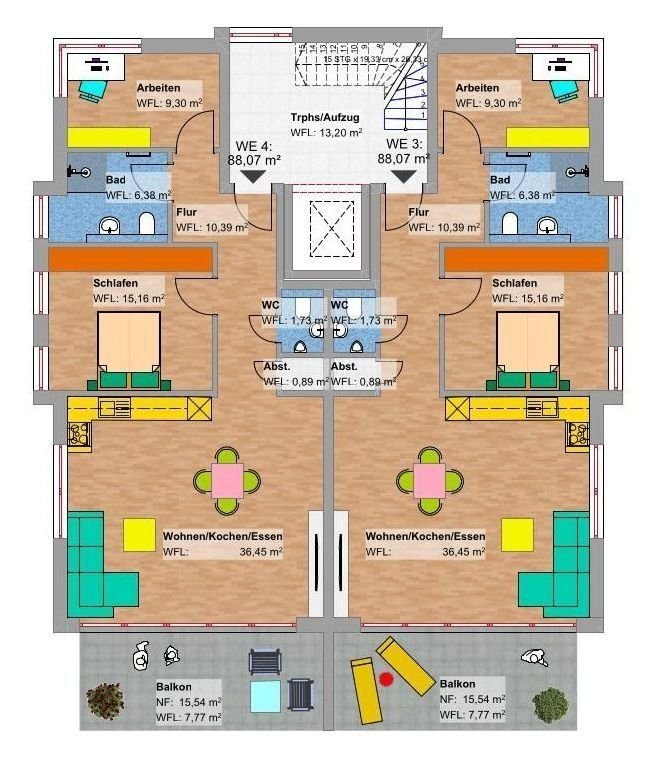 Apartment zum Kauf Provisionsfrei 299.500 € 3 Zimmer 88,1 m²<br/>Wohnfläche 1. Stock<br/>Geschoss Sand Bad Emstal 34308