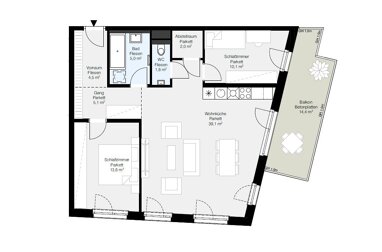Wohnung zur Miete 937,37 € 3 Zimmer 81,4 m² 2. Geschoss Wiener Neustadt 2700