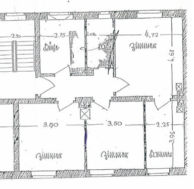 Wohnung zur Miete 410 € 4 Zimmer 78,2 m² 2. Geschoss Merseburg Merseburg 06217