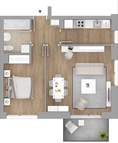 Wohnung zur Miete 605 € 2 Zimmer 54 m² Mehrstetten Mehrstetten 72537