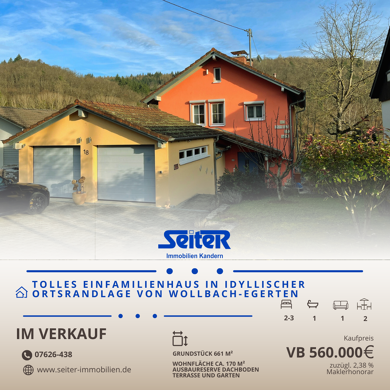 Haus zum Kauf 560.000 € 4 Zimmer 173 m² 661 m² Grundstück Wollbacher Straße 18 Egerten Kandern 79400