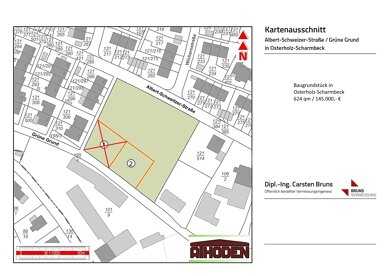 Grundstück zum Kauf provisionsfrei 145.000 € 624 m² Grundstück Grüne Grund Innenstadt Osterholz-Scharmbeck 27711