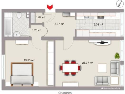 Wohnung zum Kauf provisionsfrei 195.000 € 2 Zimmer 66 m² 3. Geschoss Bayreuther Str. 36 Rennweg Nürnberg 90489
