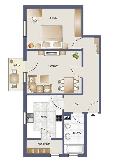 Wohnung zum Kauf 300.000 € 2,5 Zimmer 62 m² 3. Geschoss Relenberg Stuttgart Stuttgart-West 70176