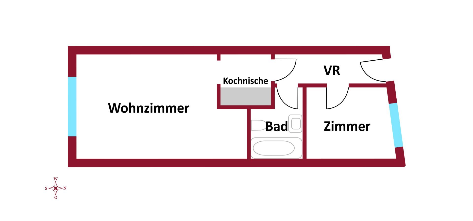 Wohnung zum Kauf 199.900 € 2 Zimmer 39,6 m²<br/>Wohnfläche 4.<br/>Geschoss Wien 1090