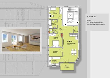Apartment zum Kauf Provisionsfrei 699.000 € 4 Zimmer 114,7 m² 2. Geschoss Schniegling Nürnberg 90427