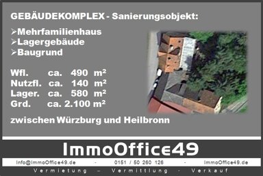 Mehrfamilienhaus zum Kauf 362.500 € 11 Zimmer 490 m² 2.100 m² Grundstück Rosenberg Rosenberg 74749