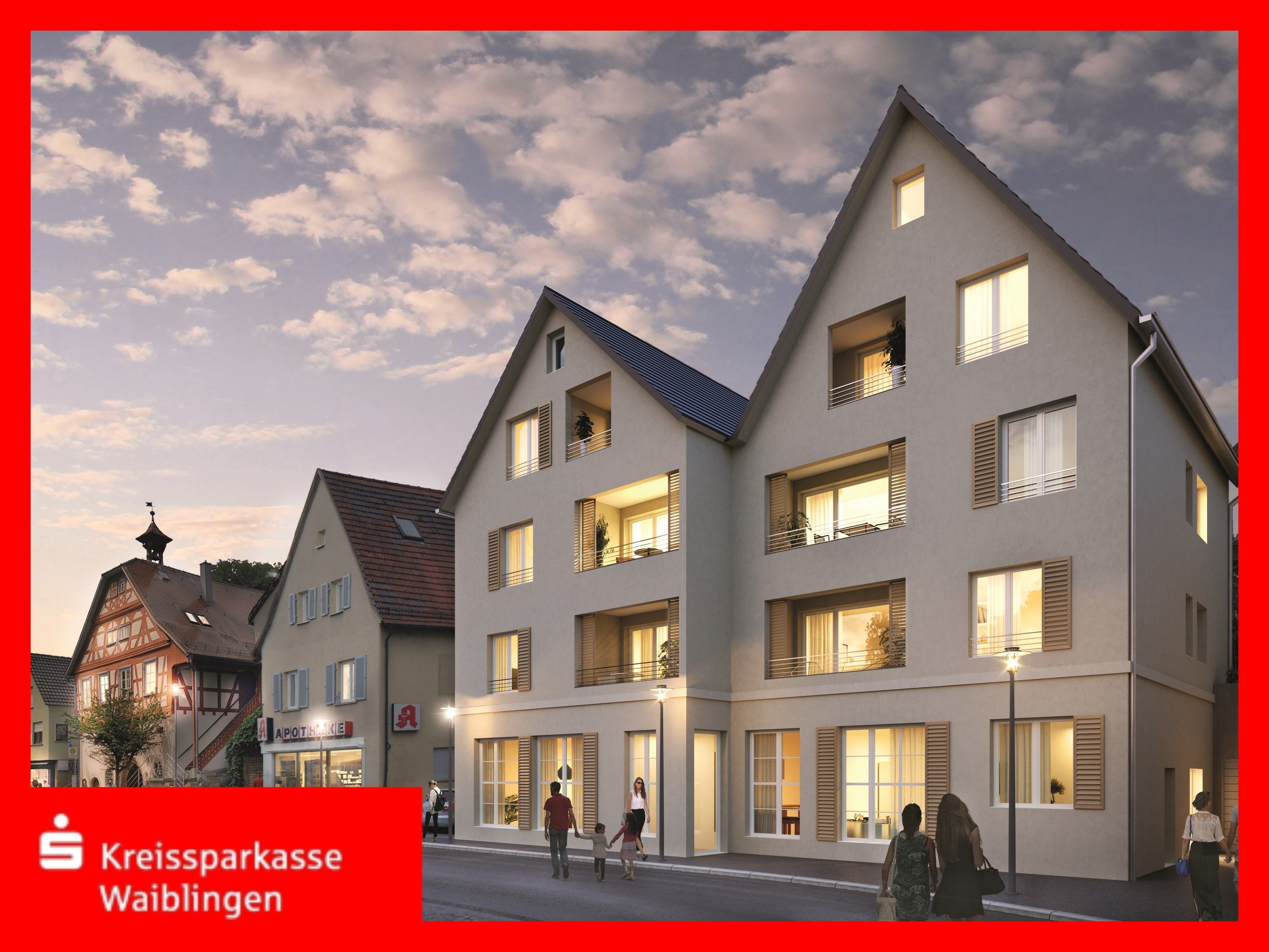 Wohnung zum Kauf Provisionsfrei 406.000 € 3 Zimmer 68 m²<br/>Wohnfläche 1. Stock<br/>Geschoss Beinstein Waiblingen 71334