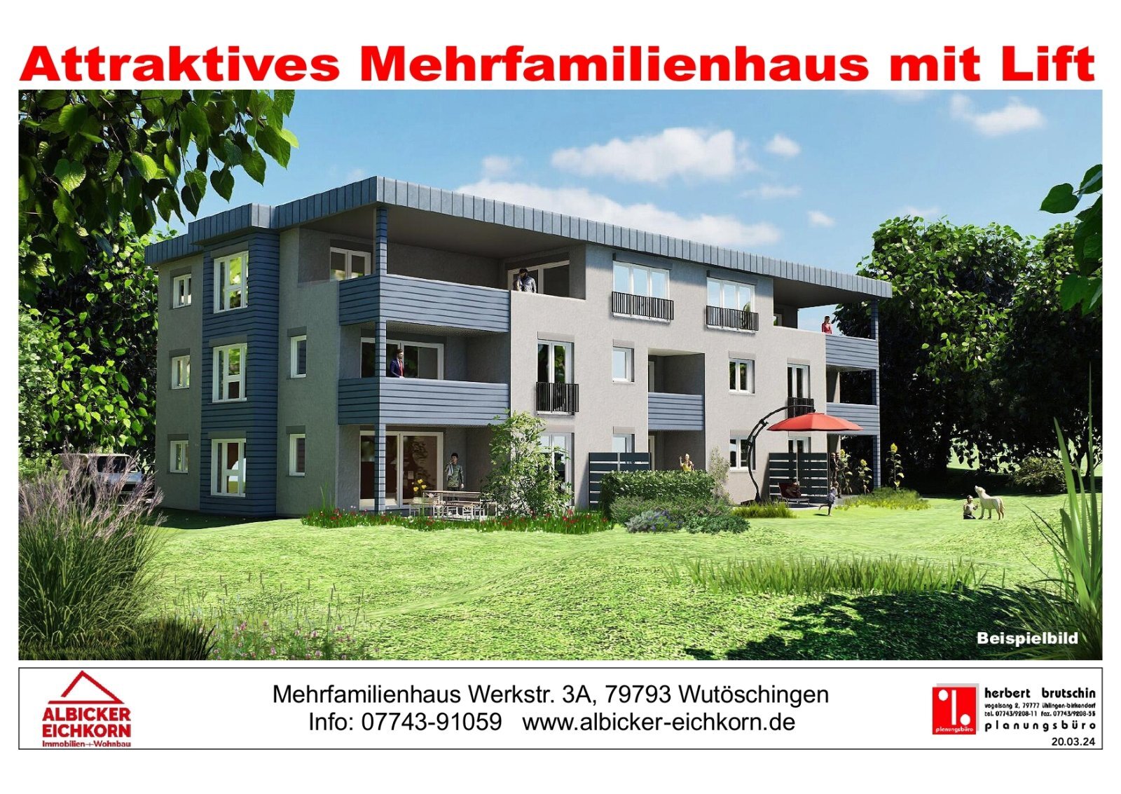 Wohnung zum Kauf Provisionsfrei 379.000 € 3 Zimmer 97 m²<br/>Wohnfläche 1. Stock<br/>Geschoss Wutöschingen Wutöschingen 79793