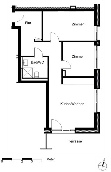 Wohnung zur Miete 463 € 3 Zimmer 71,2 m² EG frei ab 01.04.2025 Werftstraße 10 Klushof Bremerhaven 27576