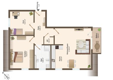 Wohnung zum Kauf Provisionsfrei 347.000 € 3 Zimmer 90,3 m² Watterdingen Tengen 78250